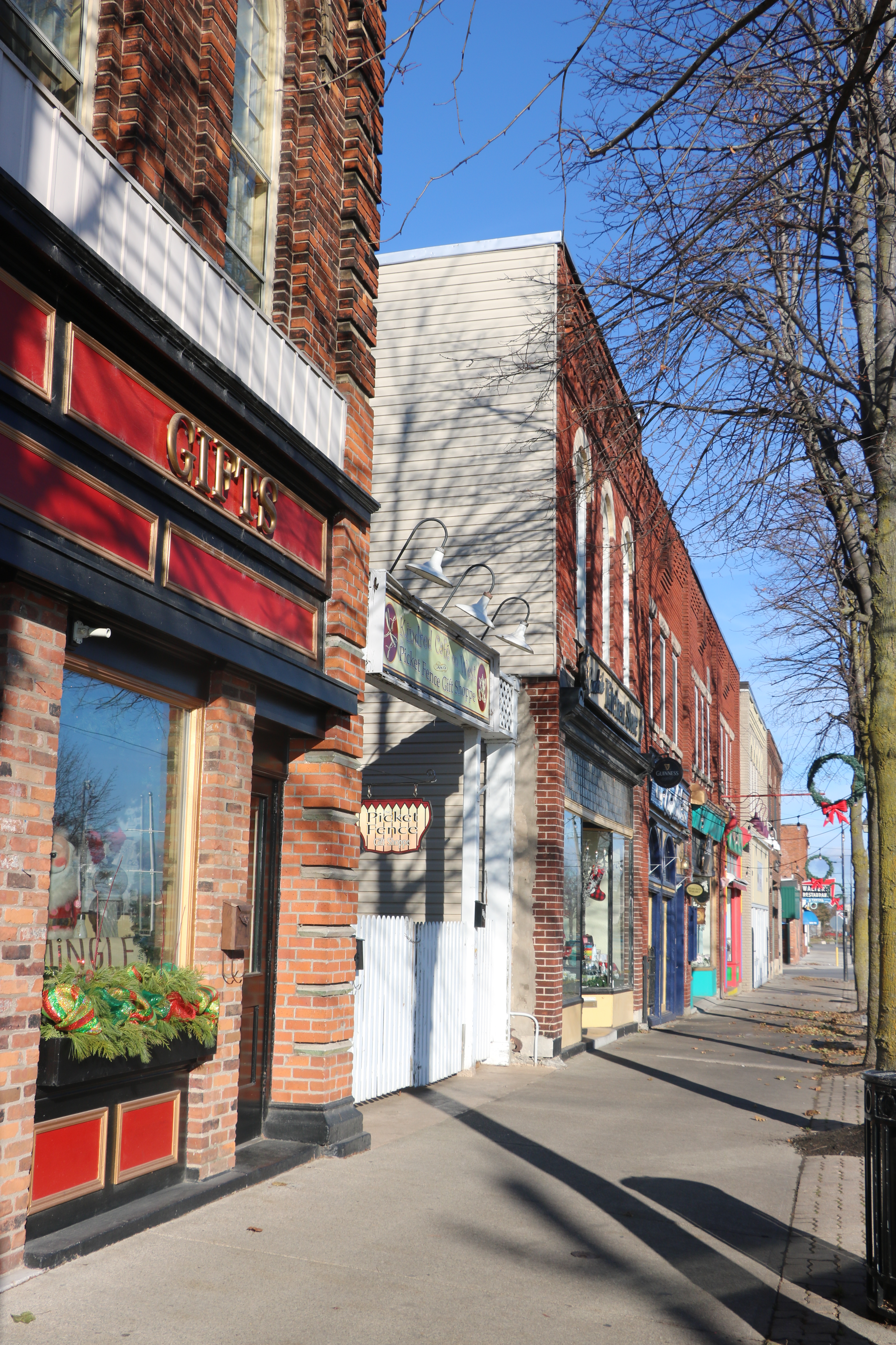 West St. during Christmas time